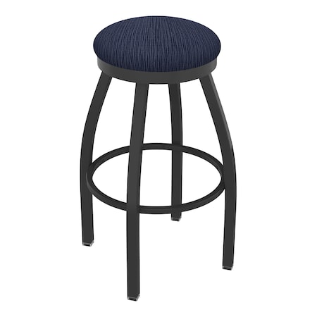 Holland Bar Stool Co 30" Swivel Bar Stool, Pewter Finish, Graph Anchor Seat 80230PW014